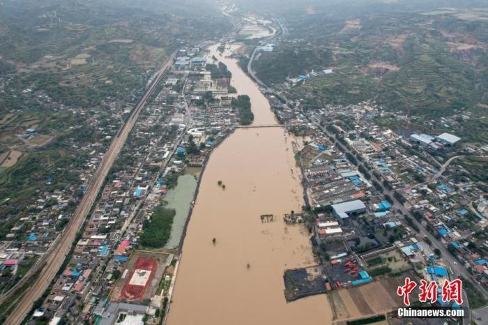 10月10日，山西省介休市義棠鎮(zhèn)，汾河水位上漲。 <a target='_blank' href='http://www.chinanews.com/'>中新社</a>記者 韋亮 攝