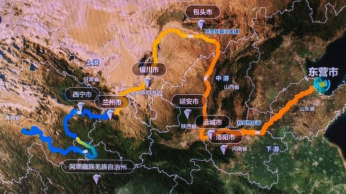 △黃河發(fā)源于青藏高原，呈“幾”字形流經(jīng)青海、四川、甘肅、寧夏、內(nèi)蒙古、山西、陜西、河南、山東9省區(qū)，全長(zhǎng)5464公里。(資料圖)
