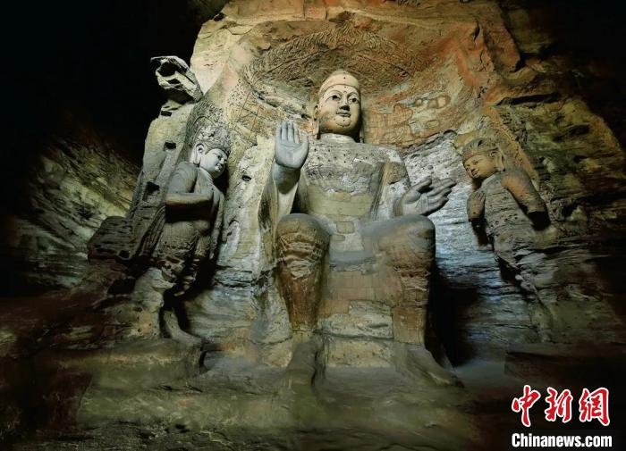 云岡石窟規(guī)模最大的洞窟第3窟。