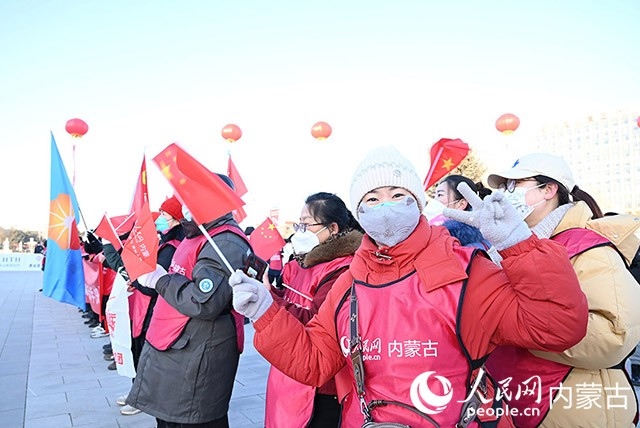 2022年呼和浩特市第七屆徒步迎新活動現(xiàn)場。人民網(wǎng) 劉藝琳攝