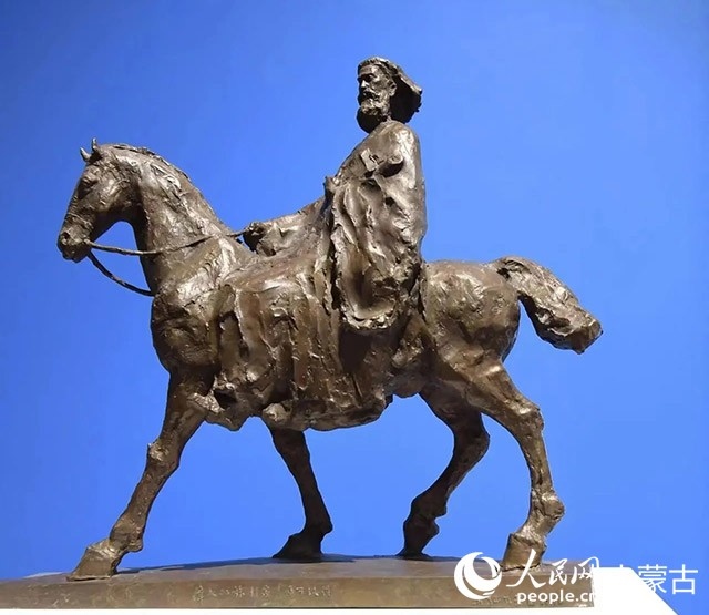 吳為山作品《馬可波羅》。人民網(wǎng)記者 富麗娟攝