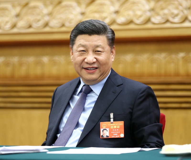 2019年3月10日，習(xí)近平總書記參加十三屆全國人大二次會議福建代表團的審議。