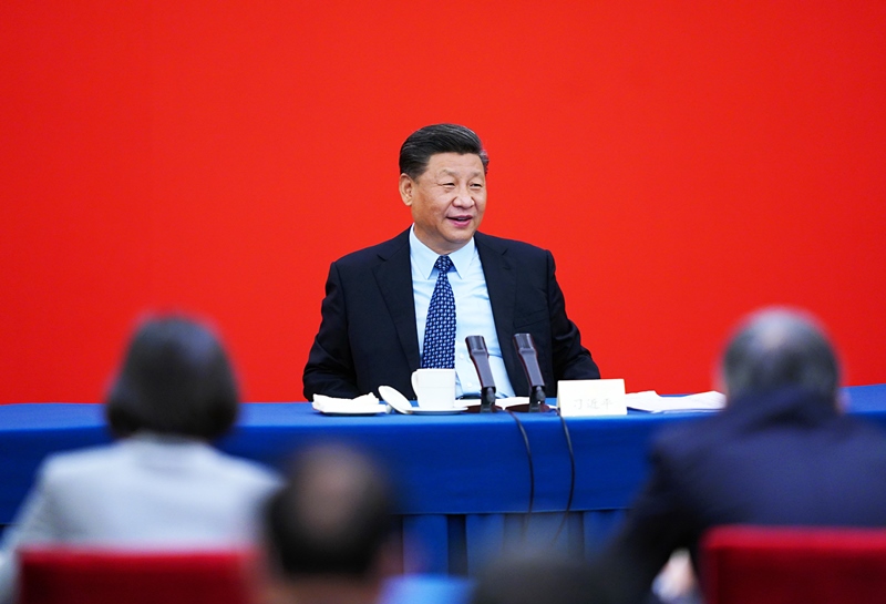 2020年5月23日上午，習(xí)近平總書記看望參加全國政協(xié)十三屆三次會議的經(jīng)濟界委員，并參加聯(lián)組會，聽取意見和建議。