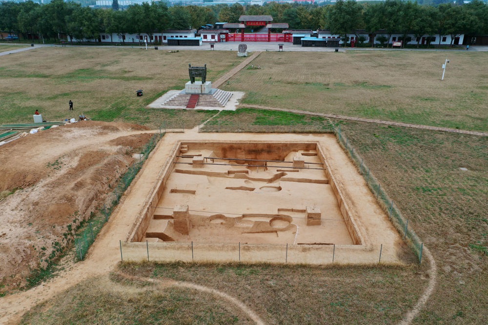 2022年河南安陽市殷墟商王陵區(qū)第三地點(diǎn)發(fā)掘現(xiàn)場（資料照片）。新華社發(fā)
