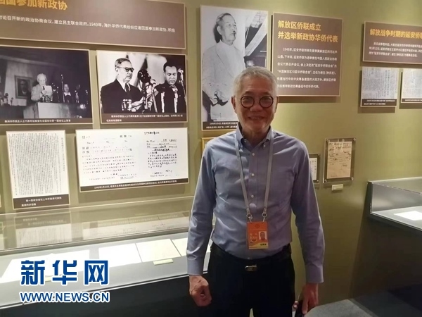 印尼廣東社團聯(lián)合總會總主席張錦泉。新華網(wǎng)記者 侯強 攝