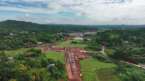 川氣東送二線天然氣管道工程施工現(xiàn)場。受訪者供圖