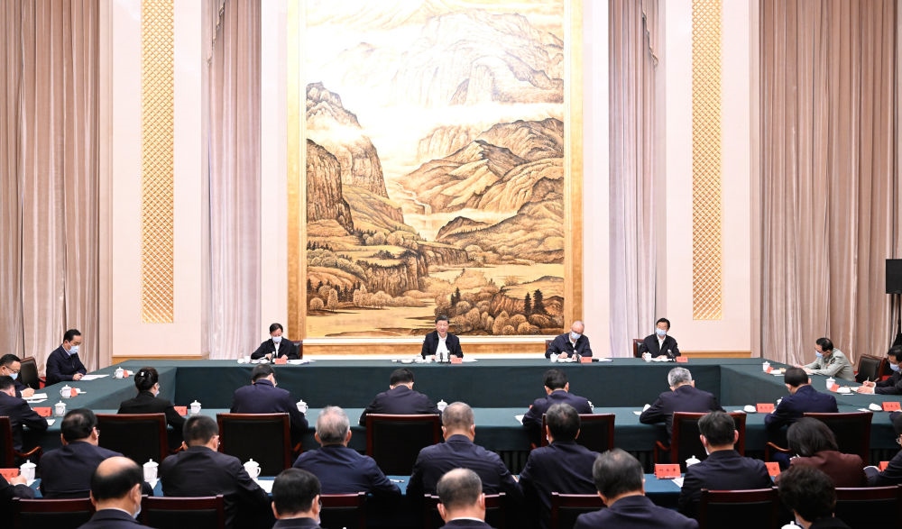  2023年5月17日上午，習(xí)近平在西安聽取陜西省委和省政府工作匯報(bào)并發(fā)表重要講話。