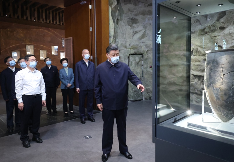 2023年6月2日，習(xí)近平來到中國歷史研究院內(nèi)的中國考古博物館調(diào)研。