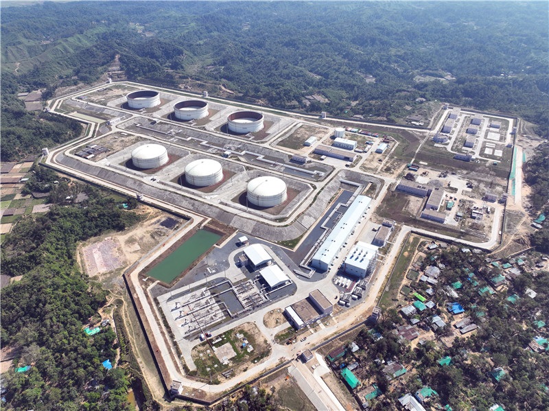 孟加拉國首個海陸一體化超大型石油儲運(yùn)工程——單點(diǎn)系泊及雙線管道工程。中石油管道局供圖。