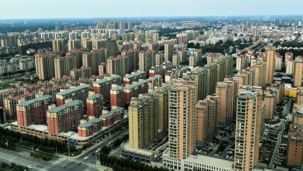 這是2021年6月23日拍攝的蘭考縣縣城（無人機(jī)照片）。新華社記者 李安 攝