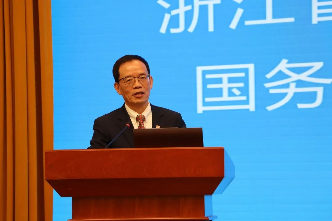 浙江省區(qū)域國別與國際傳播研究智庫聯(lián)盟首席專家、浙江師范大學非洲區(qū)域國別學學部學術委員會常務副主任劉鴻武致辭。主辦方供圖