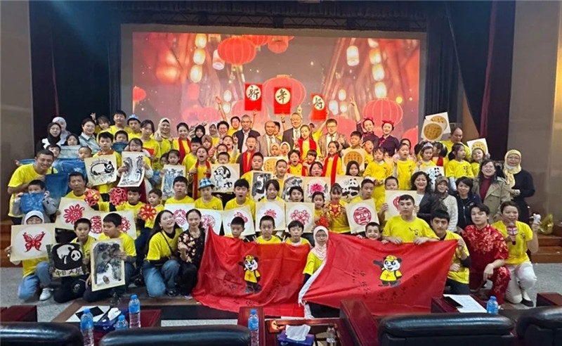 圖為2023“中華文化大樂園—埃及開羅營”閉幕式活動現(xiàn)場。主辦方供圖