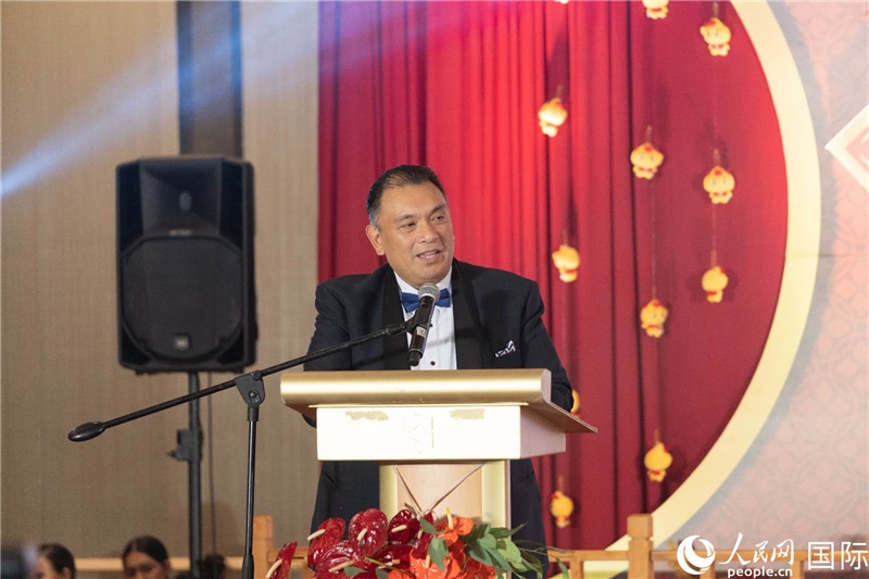 菲外交部副部長多明戈出席年會并致辭。人民網(wǎng)記者樊帆 攝