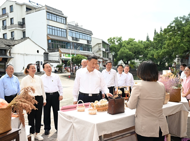 2023年9月20日，習(xí)近平在金華市義烏市后宅街道李祖村考察。