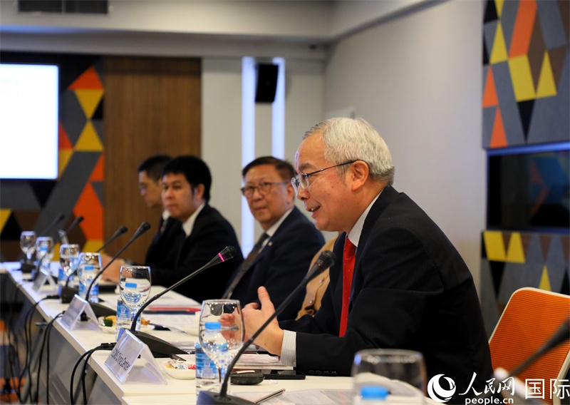 中國(guó)國(guó)際問題研究院副院長(zhǎng)榮鷹致開幕辭。人民網(wǎng)記者 白元琪攝