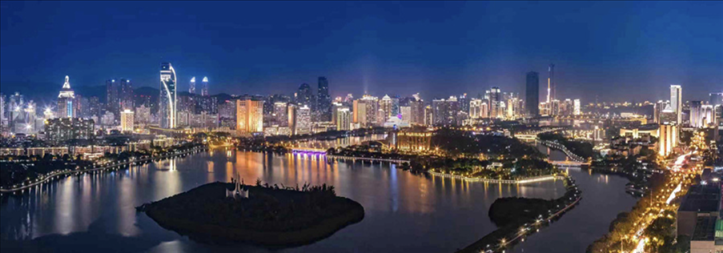 筼筜夜色。（圖源：人民日?qǐng)?bào)）