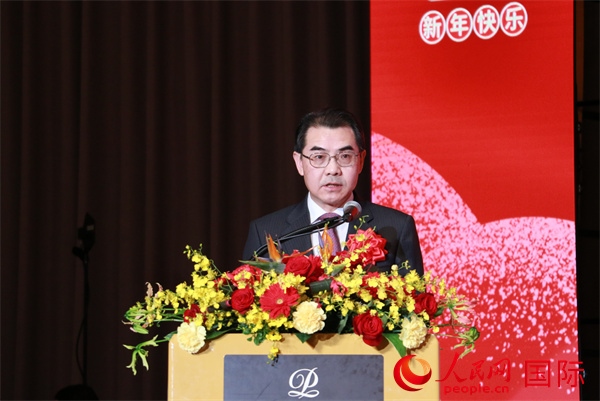 中國(guó)駐日本大使吳江浩致辭。人民網(wǎng) 許可攝