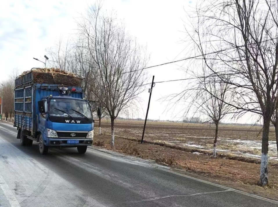 貨車行駛在公主嶺市農(nóng)村公路上。公主嶺市委宣傳部供圖
