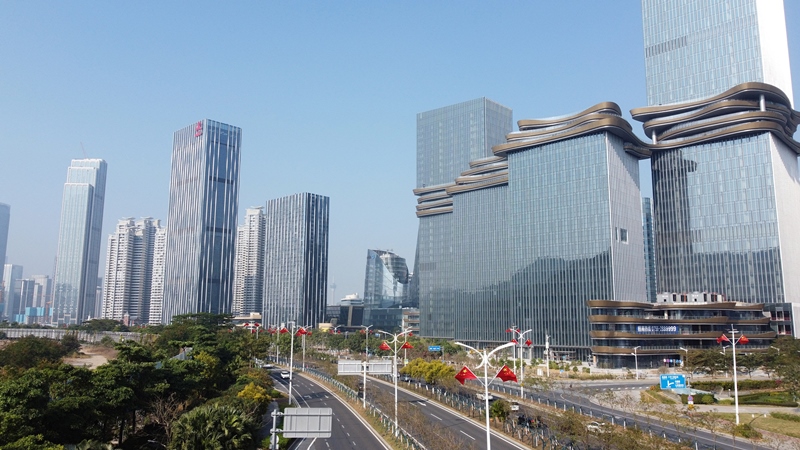 2024年1月1日，廣東珠海，橫琴粵澳深度合作區(qū)樓群。
