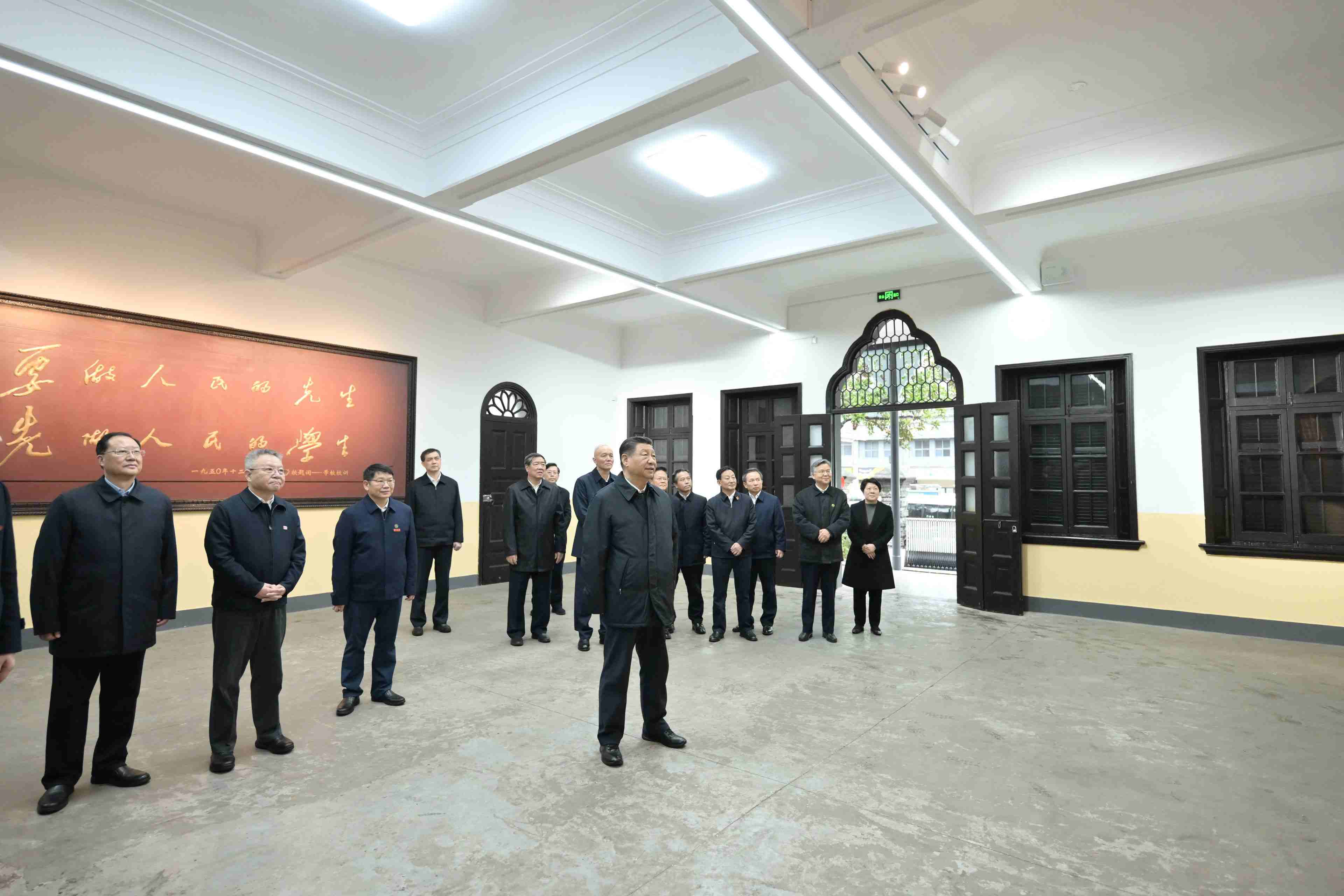 3月18日，習(xí)近平總書記在湖南第一師范學(xué)院（城南書院校區(qū)）考察。