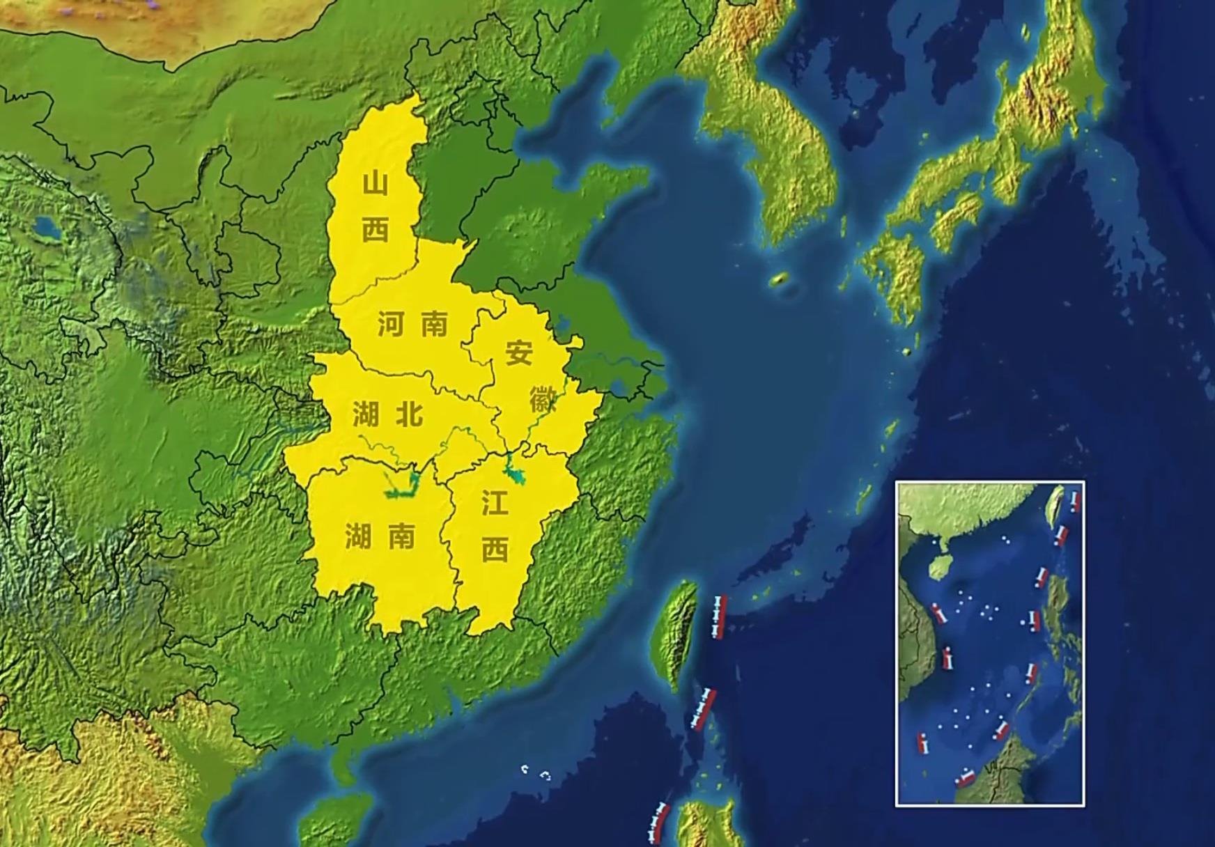 △中部地區(qū)包括晉皖贛豫鄂湘6省。