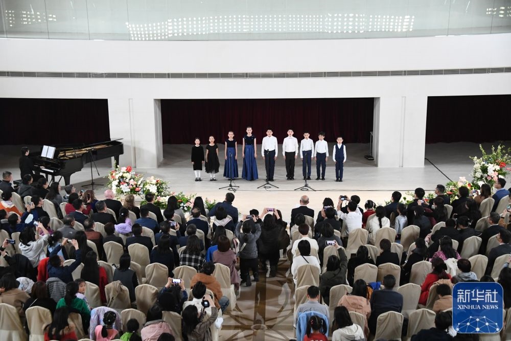 3月21日，金融街童聲合唱團(tuán)在音樂會上演出。新華社記者 任超 攝