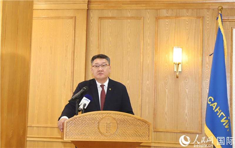 扎布赫楞部長致辭。人民網(wǎng)記者 霍文攝