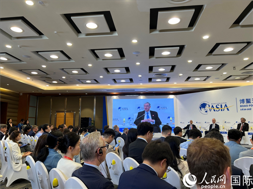 3月27日，博鰲亞洲論壇2024年年會“全球地緣政治展望”分論壇現(xiàn)場。人民網(wǎng) 艾里士攝