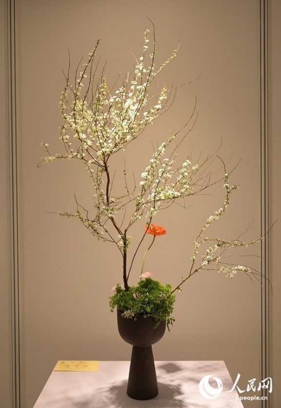 插花作品。人民網 玄番登史江攝
