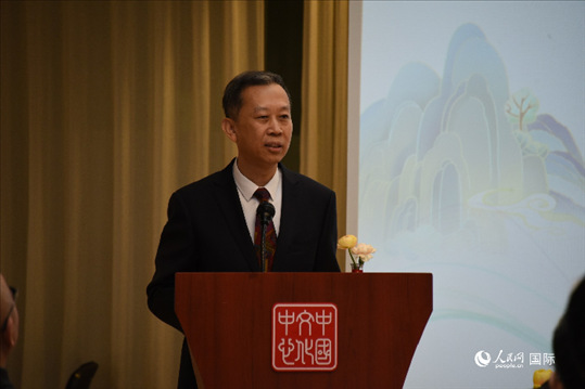 中國駐瑞典大使崔愛民致辭。人民網(wǎng)記者 殷淼攝