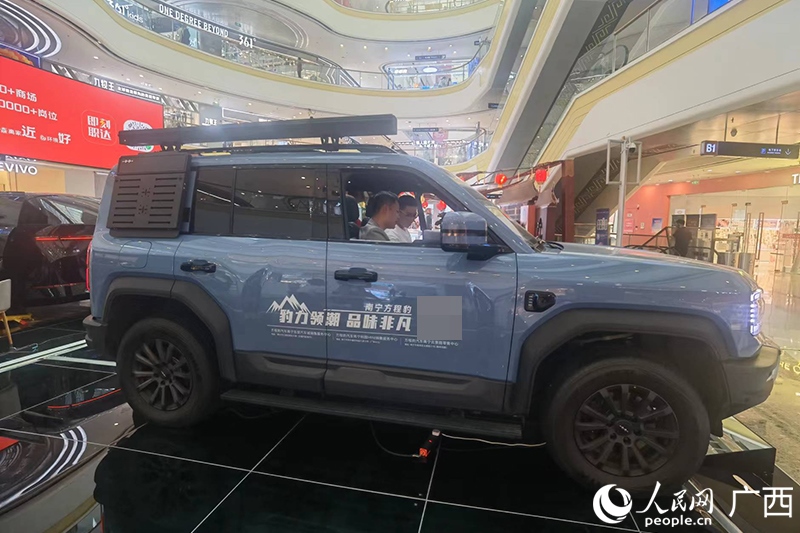 消費者在商場選購汽車。人民網(wǎng)記者 陳燕攝