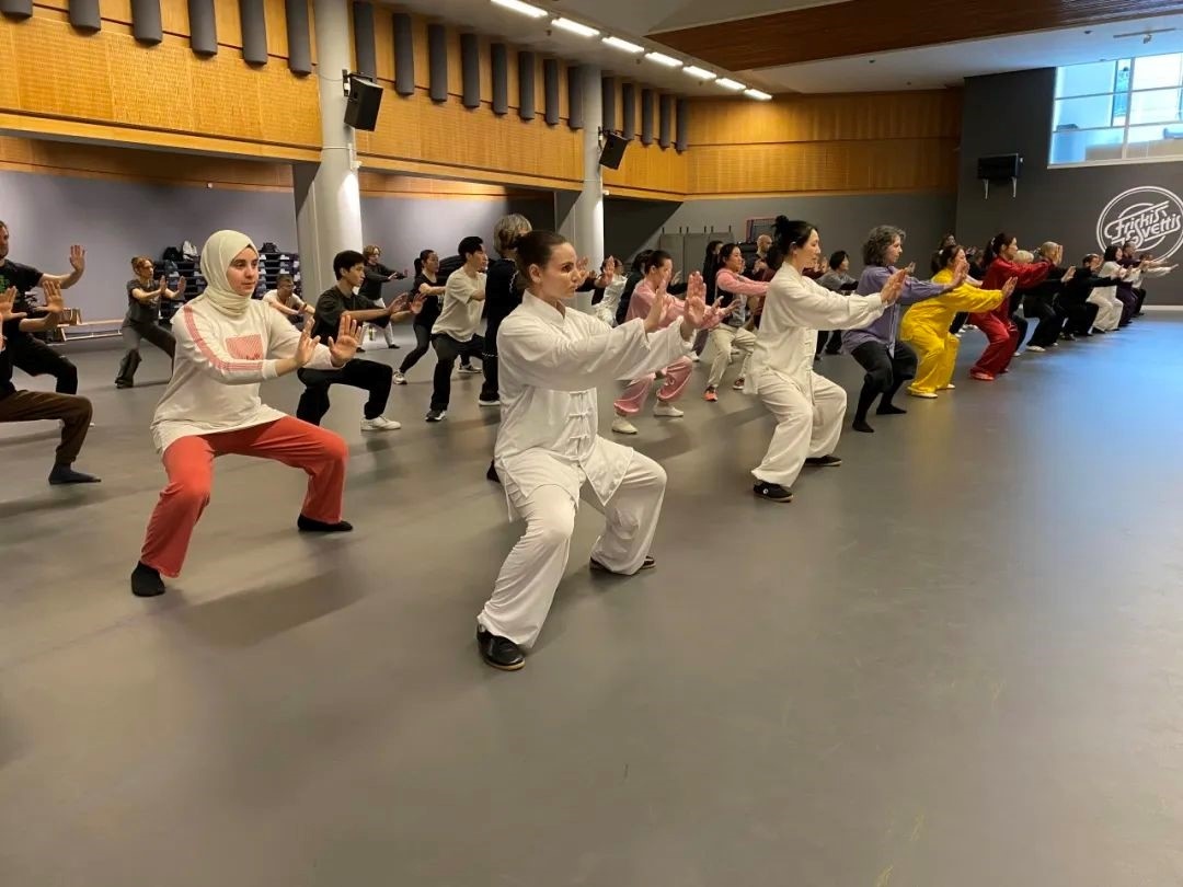 培訓班學員學習太極拳。斯德哥爾摩中國文化中心供圖