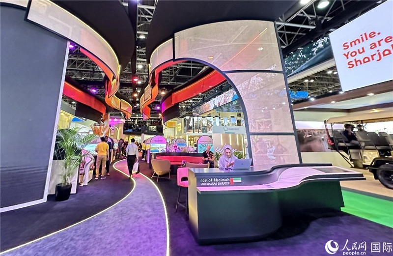 阿聯(lián)酋沙迦展臺(tái)。人民網(wǎng)記者管克江攝