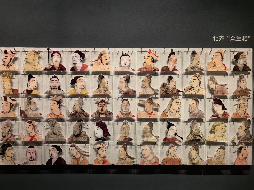 太原北齊壁畫博物館從山西北朝壁畫中提取人物元素展現(xiàn)當(dāng)時(shí)民族融合、文化交流。太原北齊壁畫博物館供圖