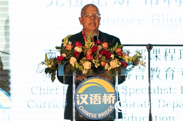 南非基教部專家克拉倫斯·布利格諾特做主旨發(fā)言。人民日報非洲中心分社 希拉茲·莫林?jǐn)z