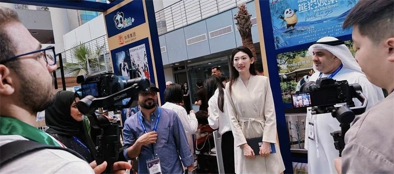 中國聯(lián)合展臺引發(fā)阿拉伯媒體關注。主辦方供圖