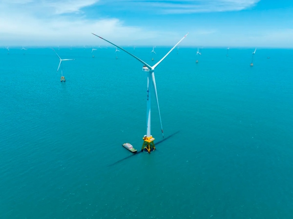 全球首臺16兆瓦海上風(fēng)電機(jī)組于2023年6月并網(wǎng)發(fā)電。韓磊攝