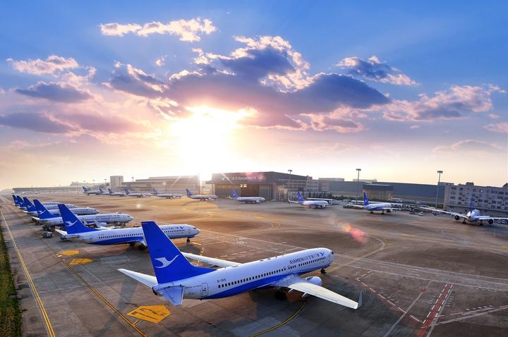 這是如今廈門航空的機(jī)隊照片。（廈門航空有限公司供圖）