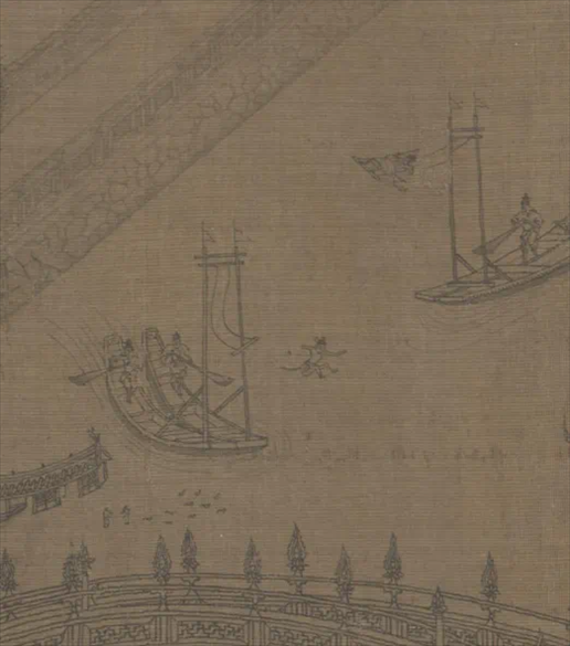 《龍舟奪標圖》中的“水秋千”