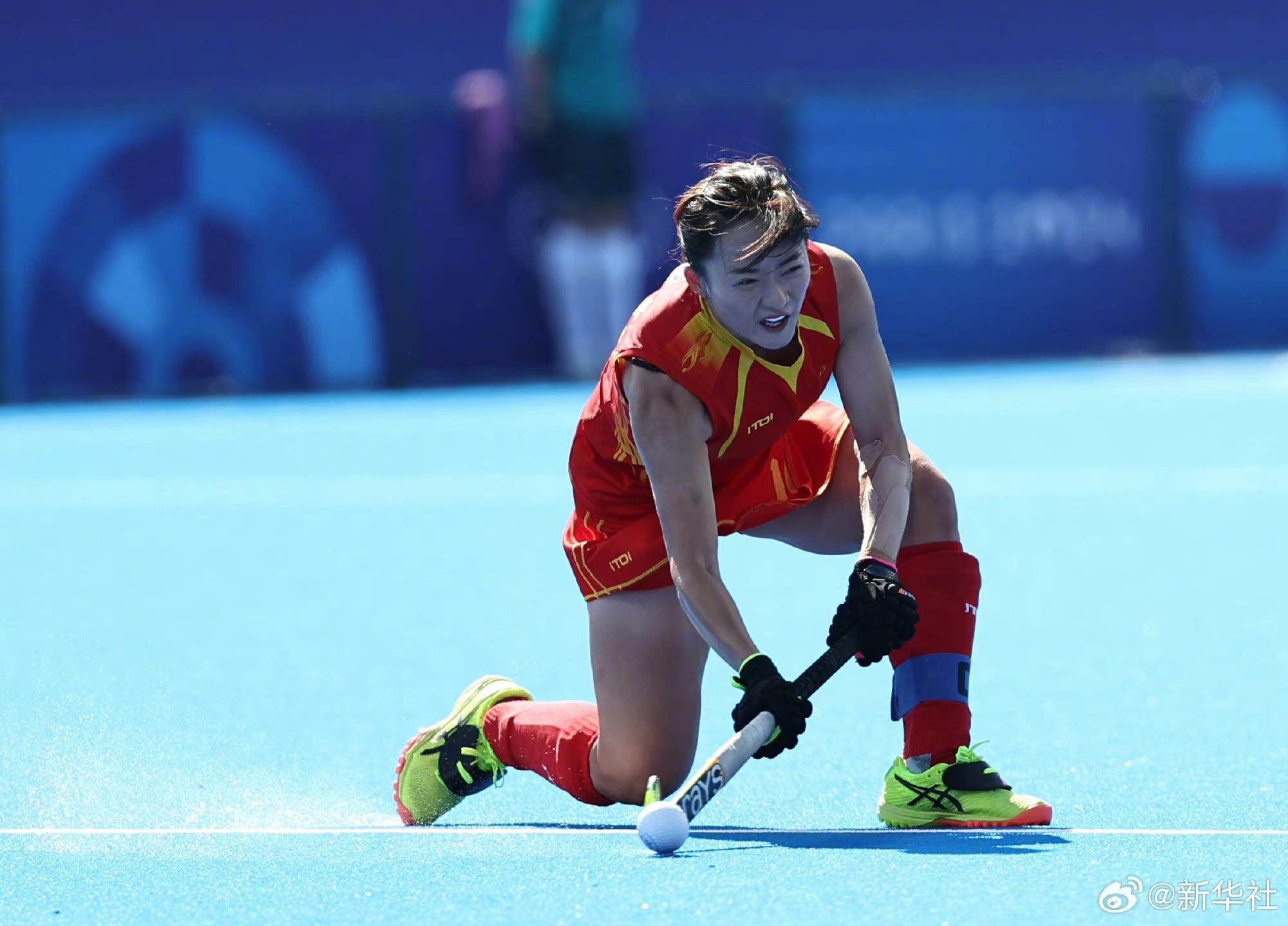 巴黎奧運會上，中國女子曲棍球隊在賽場揮灑汗水