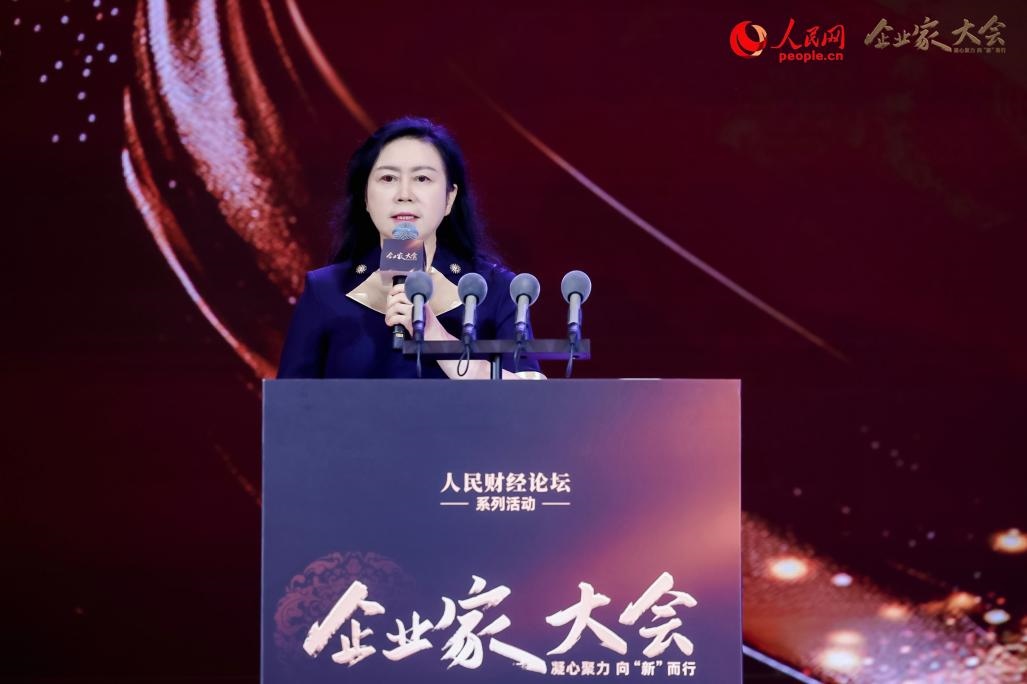 新大陸科技集團(tuán)CEO王晶。人民網(wǎng)記者 王紹紹攝
