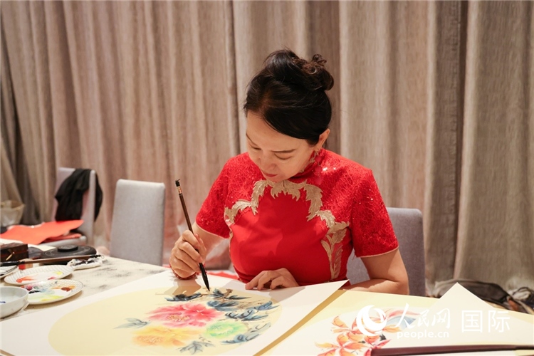 中國傳統(tǒng)文化展示。人民網(wǎng)記者任皓宇攝