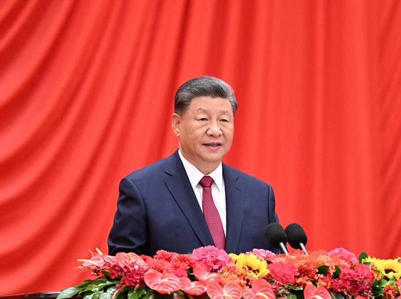 △2024年9月30日，慶祝中華人民共和國(guó)成立75周年招待會(huì)在北京人民大會(huì)堂隆重舉行。習(xí)近平總書(shū)記出席招待會(huì)并發(fā)表重要講話。