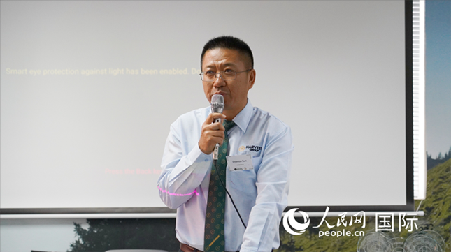 碩豐集團董事長孫曉棟發(fā)言。 人民網(wǎng) 張茜攝