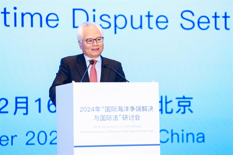 華陽海洋研究中心理事長、中國南海研究院學(xué)術(shù)委員會主席吳士存在開幕式致歡迎辭。華陽海洋研究中心供圖