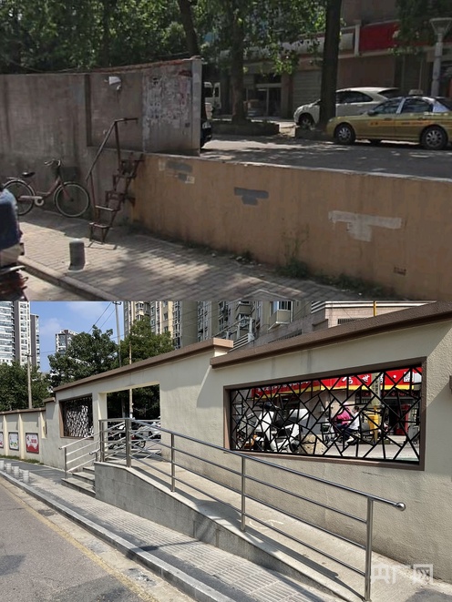 觀云路公眾參與示范街改造前后對比圖（央廣網發(fā) 王錫斐 制）