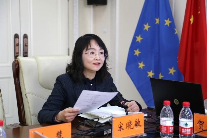 中國社會科學(xué)院歐洲研究所《歐洲研究》總編輯、中國歐洲學(xué)會秘書長宋曉敏教授主持研討會。吳迪攝