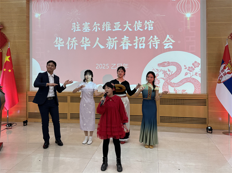 招待會現(xiàn)場表演。諾維薩德孔子學院供圖