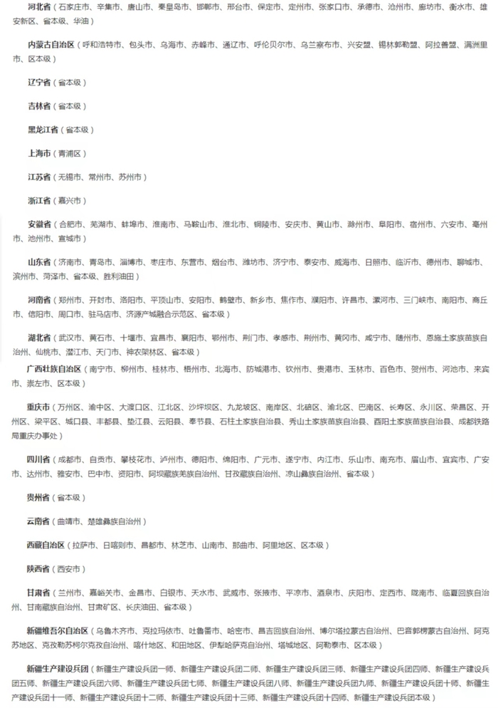 截至5月8日已開通醫(yī)保個賬跨省共濟的統(tǒng)籌區(qū)。（國家醫(yī)保局官網(wǎng)截圖）