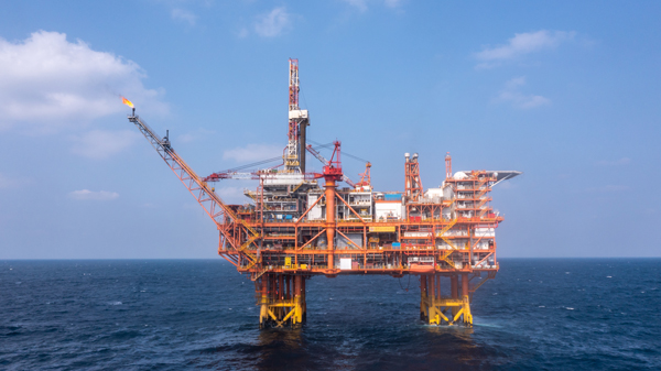 我國首個(gè)海上CCUS項(xiàng)目設(shè)施恩平15-1平臺。受訪者供圖